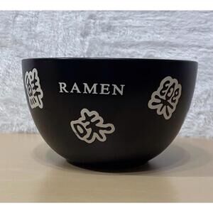 Signature Housewares Black Ramen Bowl Asian Symbols